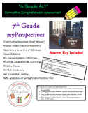 myPerspectives 7th Grade: A Simple Act: Comprehension Assessment