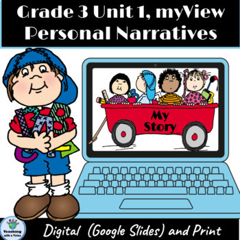 Preview of myView 3rd Grade Unit 1 Personal Narrative Writing Graphic Organizers & Samples 