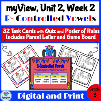Preview of myView 3rd Grade Unit 2 Week 2 Word Study Spelling R-Controlled Vowels 