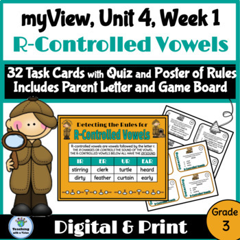 Preview of myView 3rd Grade Unit 4 Week 1 Word Study Spelling R-Controlled Vowels 