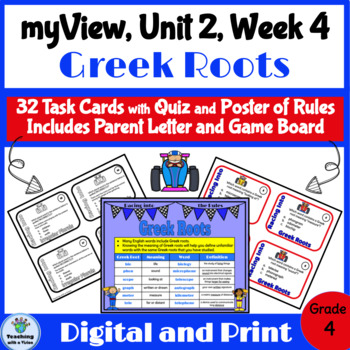 Preview of myView 4th Grade Unit 2 Week 4 Word Study Spelling Greek Roots Activities
