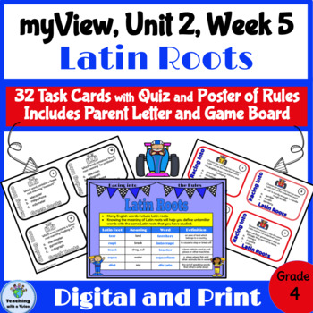 Preview of myView 4th Grade Unit 2 Week 5 Word Study Spelling Activities Latin Roots 