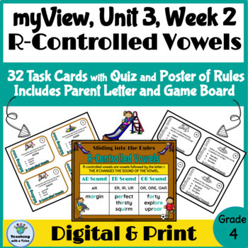 Preview of myView 4th Grade Unit 3 Week 2 Word Study Spelling R-Controlled Vowels       