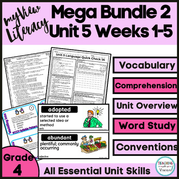 Preview of myView 4th Grade Unit 5 Bundle Vocabulary Word Study Spelling Comprehension
