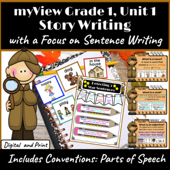 Preview of myView Grade 1 Unit 1 Writing & Conventions for Entire Unit Digital & Print