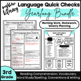 myView 3rd Grade YEARLONG Language Quick Check Assessment 