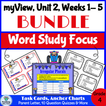Preview of myView 4th Grade Unit 2 Weeks 1-5 BUNDLE Word Study Spelling Activities 
