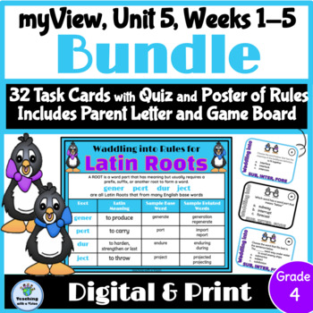 Preview of myView 4th Grade Unit 5 Weeks 1-5 Word Study Spelling SUPPLEMENT Digital & Print