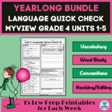 myView Grade 4 YEARLONG BUNDLE Language Quick Check Assess