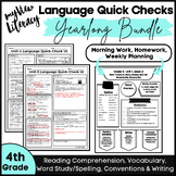 myView 4th Grade YEARLONG Language Quick Check Assessment 