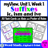 myView Grade 5 Unit 1 Week 1 Word Study, Suffixes IC, ISM,