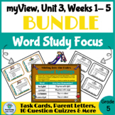 myView Grade 5 Unit 3 Weeks 1-5 Word Study, BUNDLE, Digita
