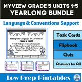 myView Grade 5 Units 1-5 Yearlong Bundle Language & Conven