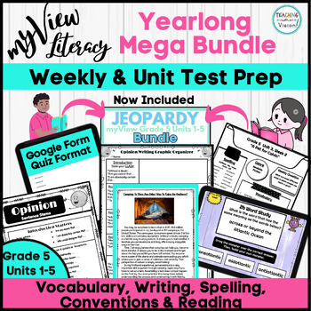 Preview of myView 5th Grade Yearlong Bundle Writing Reading Word Study Spelling Vocabulary