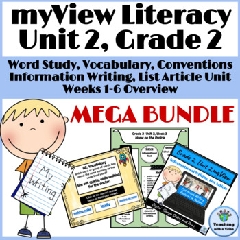 Preview of myView 2nd Grade Unit 2 MEGA BUNDLE Word Study Spelling Writing Vocabulary