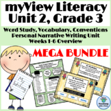myView Literacy 3rd Grade, Unit 2 MEGA BUNDLE Word Study, 