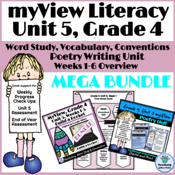 Preview of myView 4th Grade Unit 5 WK1-5 SUPPLEMENT Word Study Spelling Writing Vocabulary