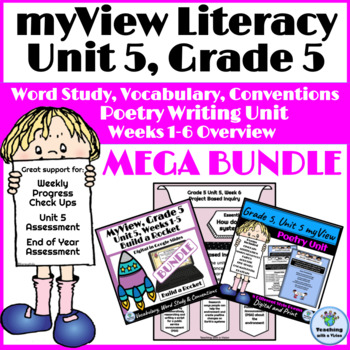 Preview of myView Literacy 5th Grade Unit 5 MEGA BUNDLE Word Study Writing Vocabulary