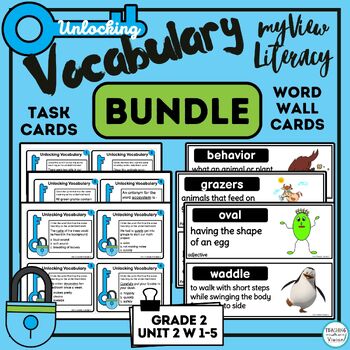 Preview of myView 2nd Grade Unit 2 BUNDLE Editable Vocabulary Word Wall Cards & Activities 