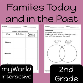 Preview of myWorld Grade 2: Families today & in the past, remote & face to face learning