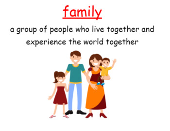 Preview of myWorld Interactive Chapter 1 - Lesson 1 (Families) Vocabulary Words