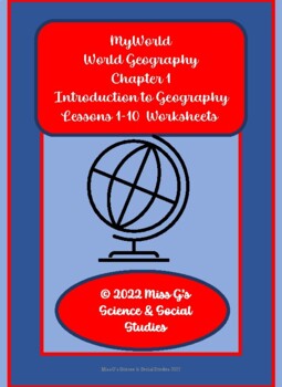 Preview of myWorld World Geography Chapter 1 lessons 1-10