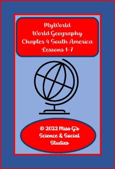 Preview of myWorld World Geography Chapter 4 Worksheet Packet