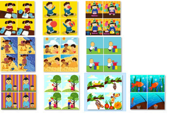 Preview of Sequencing 4 Pictures, speech therapy, autism, special education, SET 3 OF 13