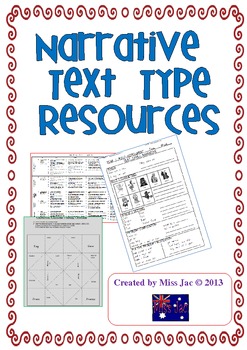 Preview of narrative genre / text type resources for writing