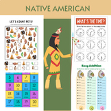 native American heritage month mat activities for kindergarten