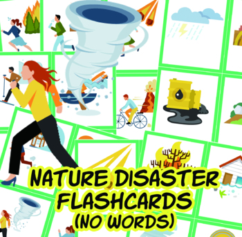 Preview of nature disaster flashcards( No words-blanks)