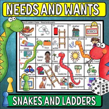 Preview of needs and wants games and easel activities