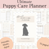 new puppy pet care bundle booklet workbook training templa