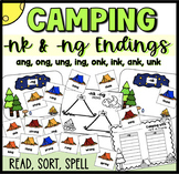 ng nk Endings Camping Worksheet and Sort