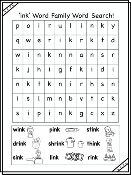ng and nk Word Family Word Searches! {7 word searches} by Lauren McIntyre