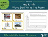 ng & nk Write the Room - Sort by Word Family