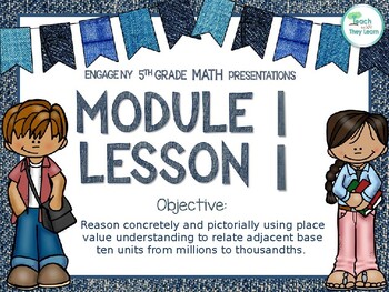 Preview of Engage NY  Math PowerPoint Presentation 5th Grade Module 1 Lesson 1
