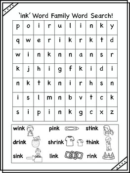 nk Word Family Word Searches! {3 word searches} by Lauren McIntyre