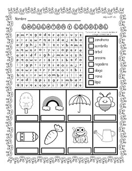 no prep spanish easter spring worksheets - pascuas / primavera by ...