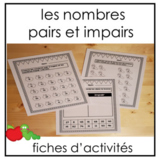 nombres pairs et impairs- even and odd numbers- French