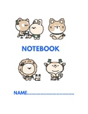 notebook : cute cartoon notebook, size 8.5"x11", 130 pages