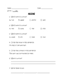 noun quiz, verb quiz, adjective quiz test 2nd 3rd 4th ESOL