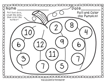 november roll and color free printables by a cupcake for the teacher
