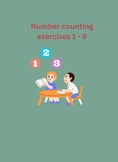 number counting exercises 1-9