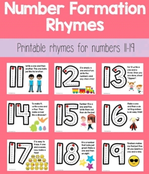 Preview of number formation 11 and up