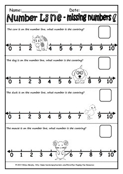 missing numbers on a number line by Eye Popping Fun Resources | TpT