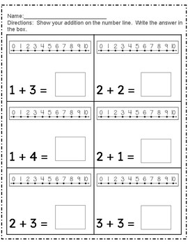 number line addition within 10 by The Kinder Streets | TPT