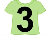number t shirts 1-5