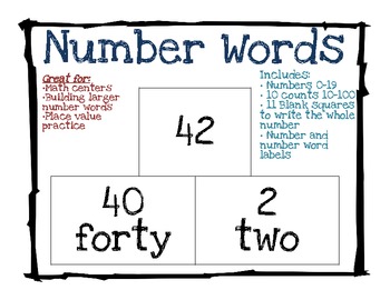 Preview of number word building