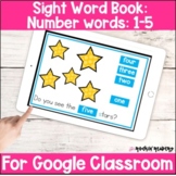 number words 1-5 Sight Word Book Google Slides